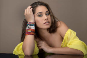 Tahitian pearl multi-colored silk ribbon bracelets
